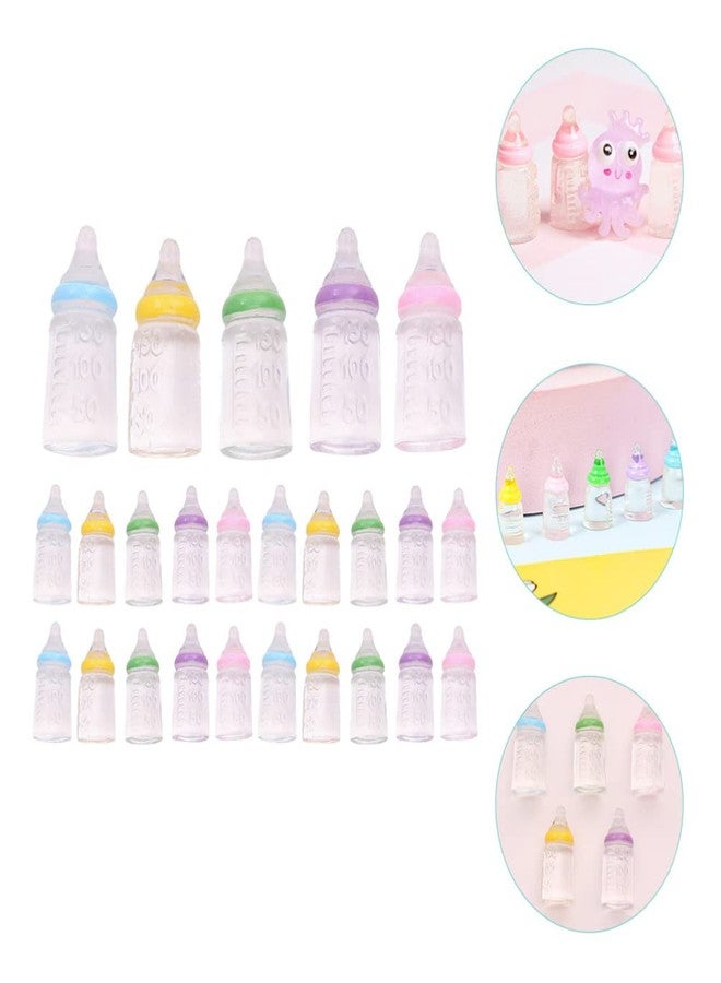 Toddmomy 30pcs Miniature Baby Bottle Baby Shower Favors Mini Plastic Baby Bottle Candy Bottle Boy Girl Newborn Baby Baptism Birthday Party Decor - Image 3